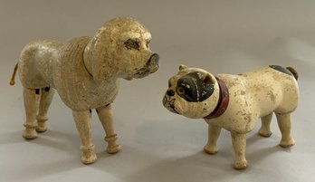 2  Schoenhut Wood Dogs