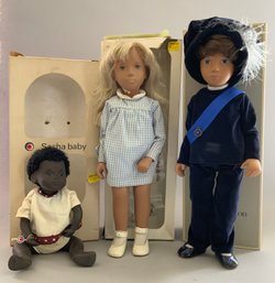 3  Modern Sasha Dolls In Original Boxes