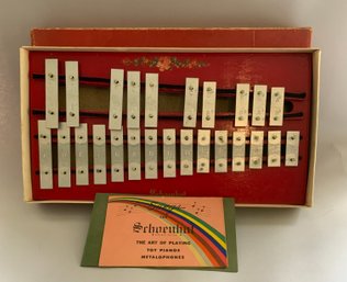 Schoenhut Metalophones In Original Box & Schoenhut Music Book