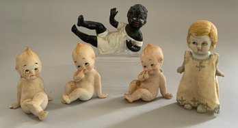 5  Small All Bisque Dolls