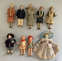 Lot Of 9 Doll House Dolls