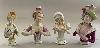 4  Fancy German Half Dolls