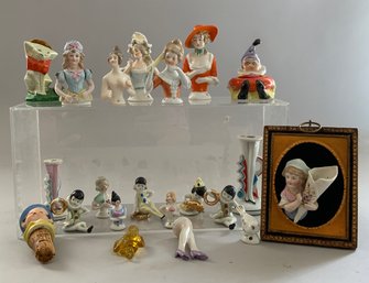 Large Lot Of Small Half Dolls & Figurines