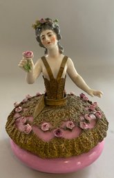 9 Half Doll On A Powder Box