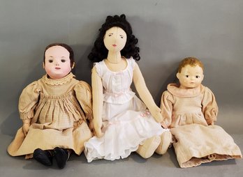LOT OF VINTAGE / ANTIQUE CLOTH DOLLS