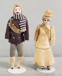 LOT OF 2 GERMAN DOLL HOUSE DOLLS