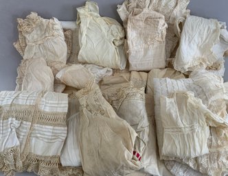 Lot Of Antique White Childs Clothing Assorted