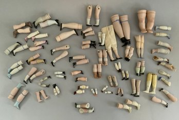 Great Lot Of Antique Doll Legs, Assorted Sizes