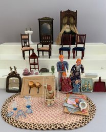Lot Of Antique & Vintage Doll House Miniatures & Accessories