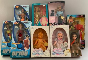 Lot Of 9 Vintage Dolls In Original Boxes