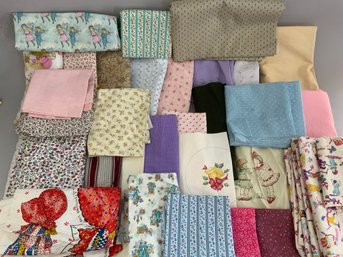 Assorted Calico Fabric Prints For Doll Dressing