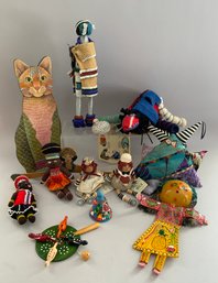 Lot Of Assorted Folk & Souvenir Dolls, Etc.