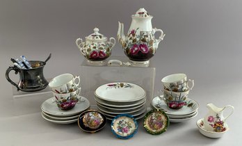 20 Pieces Of Assorted Play China Tea Sets, Etc. Some Limoge
