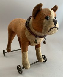 11 Steiff Bull Dog-on-wheels