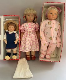 3  Modern Kathe Kruse Dolls