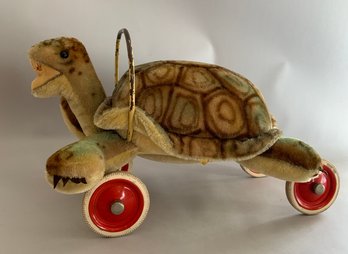 Steiff Mohair Turtle On Wheels