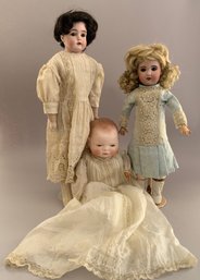 3 - Bisque Head Dolls