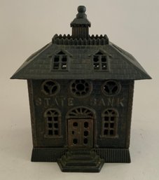 8 ½' Cast Iron State Still Bank By Kenton