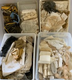 Large Lot Of Early Trims, Lace, Etc.