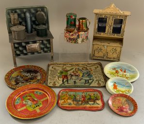Lot Of Tin Ware & Related Items