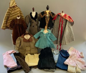 Tray Lot Of Vintage Dolls Clothes