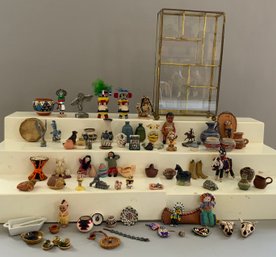 Lot Of Doll House Miniatures With Western Indian Themes