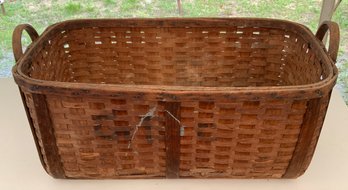 Oak Splint Gathering Basket, (probably From Woolen Mill)