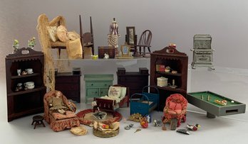 Lot Of Doll House Furniture & Accessories