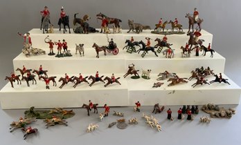 Large Lot Of Various Small Scale Vienna Bronze Cold Painted Miniatures
