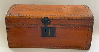 Antique Wood Dome Top Trunk 1826