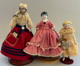 Lot Of 3 Small Dolls