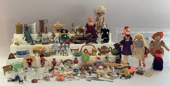 Lot Of Assorted Doll House Miniatures And Accessories