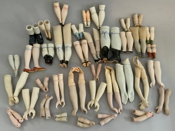 Lot Of Antique And Modern Doll Bisque/china Parts