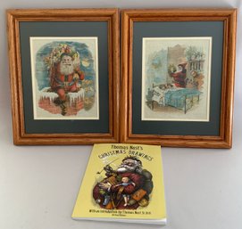 2 - Framed Copies Of A Night Before Christmas Or A Visit Of St. Nicholas Copyright 1899 By McLoughlin Bros.,