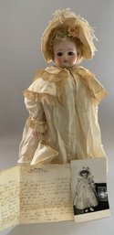 15  Bisque Shoulder Head Artist Doll By Polly Mann