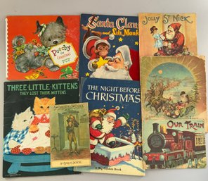 Lot Of 8 Vintage Childrens Christmas Books