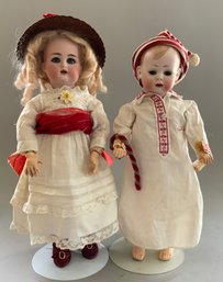 2  Bisque Head Dolls