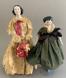 2  Black Hair China Dolls