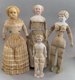 Lot Of 4 Blonde Hair Dolls