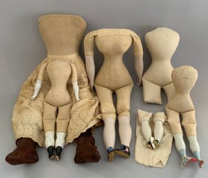 Lot Of 5 Cloth Bodies, 13  21 Long (as Is)
