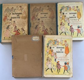5  Bound Volumes Of La Semaine De Suzette