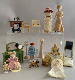 Tray Lot Dollhouse Dress-makers Shop