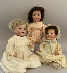 3  Bisque Head Baby Dolls
