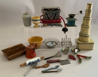 18/- Of Miniature Kitchen Tools & Equipment C.1920s