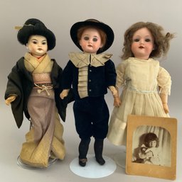3  Bisque Head Dolls