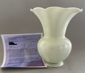 Carder Era Steuben Ivrene Glass Vase Shape #7565