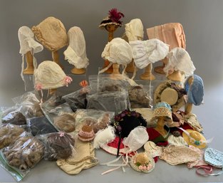 Lot Of Assorted Doll Hats & Wigs