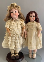 2  German Bisque Dolls