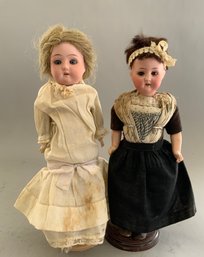 2  Bisque Head Dolls