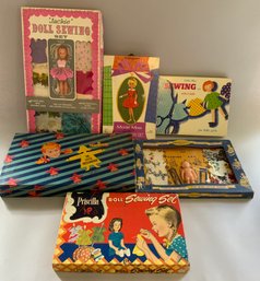 6  Plastic Doll Sewing Sets